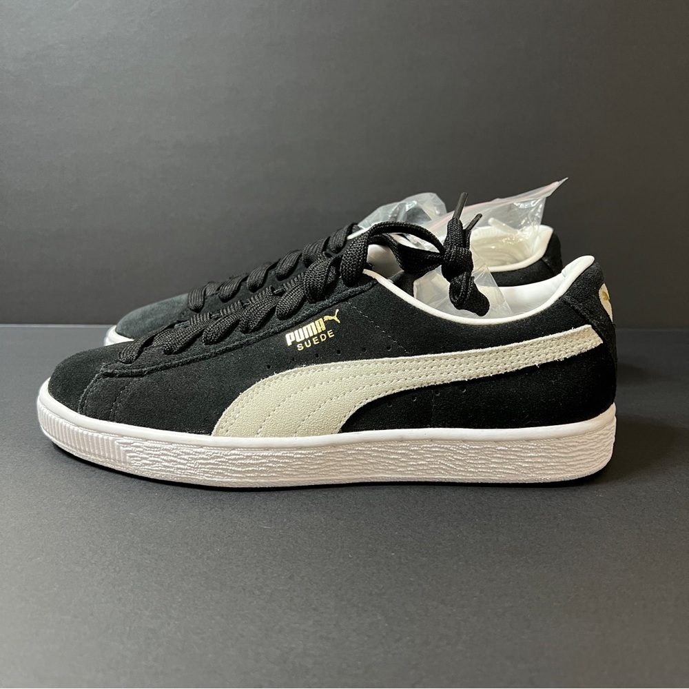 Puma‎ Suede Women's Size 5.5 Black White Brand New Preppy Minimalist